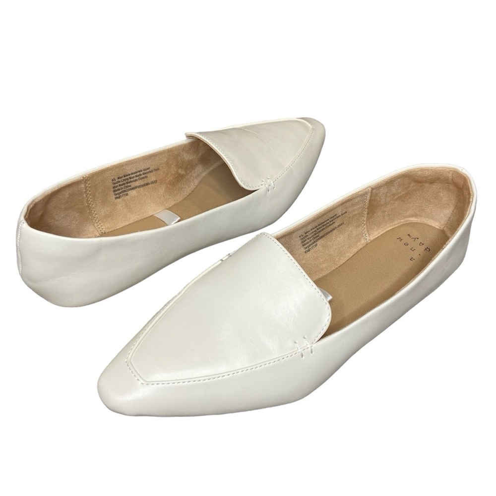 Women's Hayes Loafer Flats with Memory Foam Insole, A New Day, Cream,  Size 8.5
